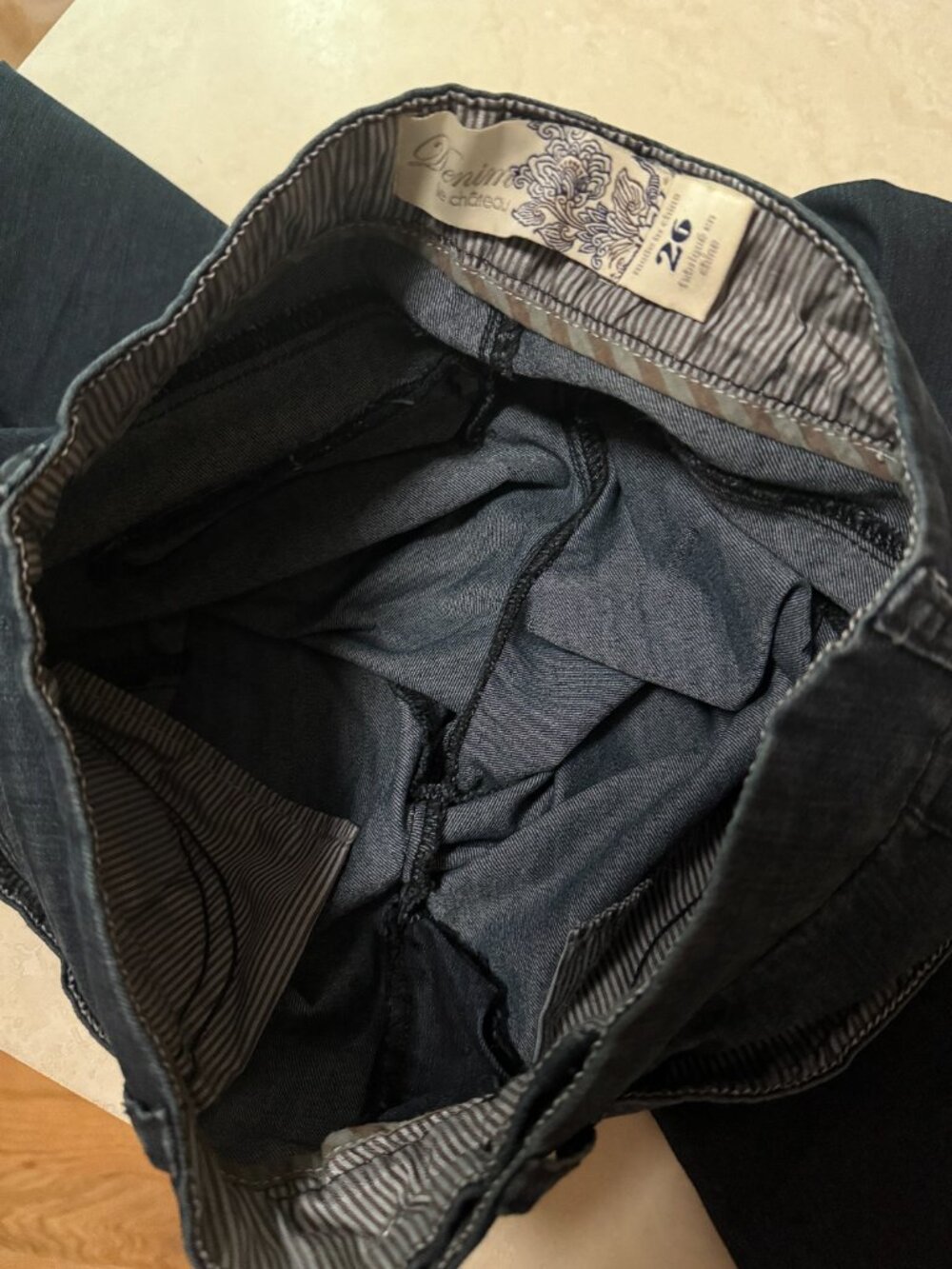 Le Chateau Dark Wash Flare Jeans Size 26 NWOT Y2K Premium - Picture 7 of 13
